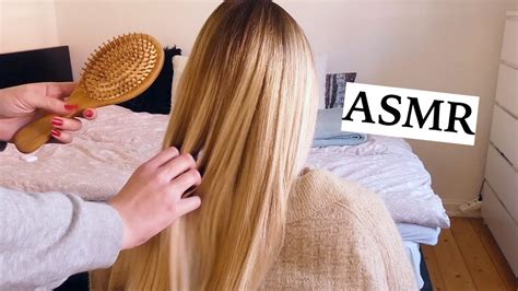 asmr hair brushing